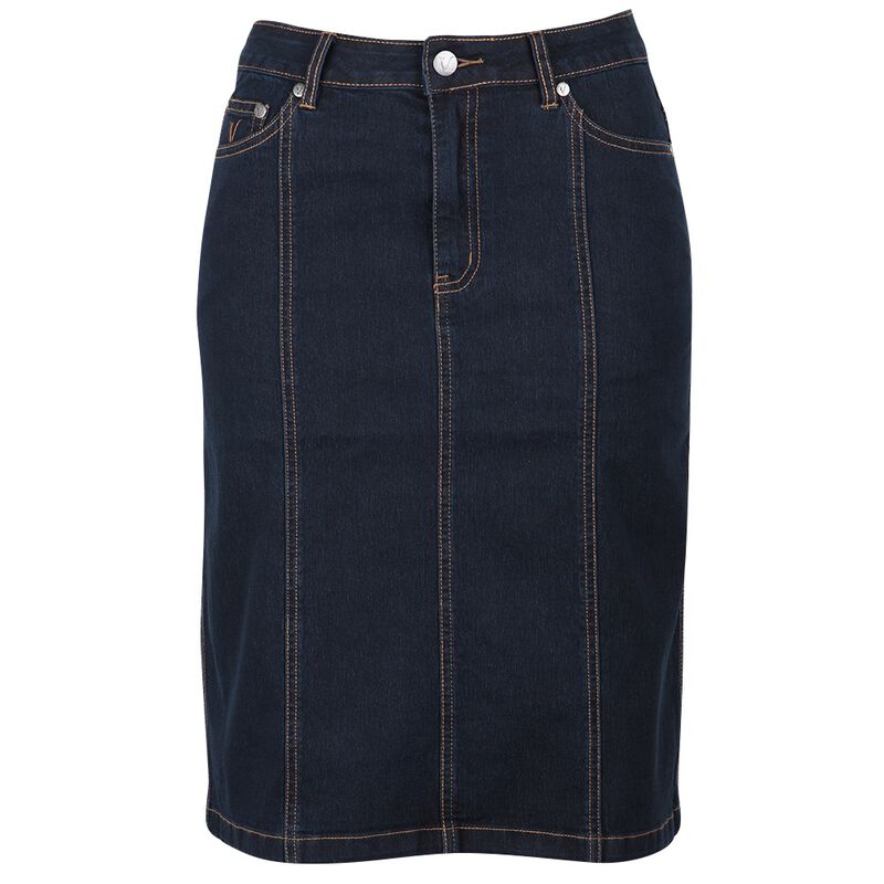 Vassalli Contrast Stitch Denim Skirt image number 0